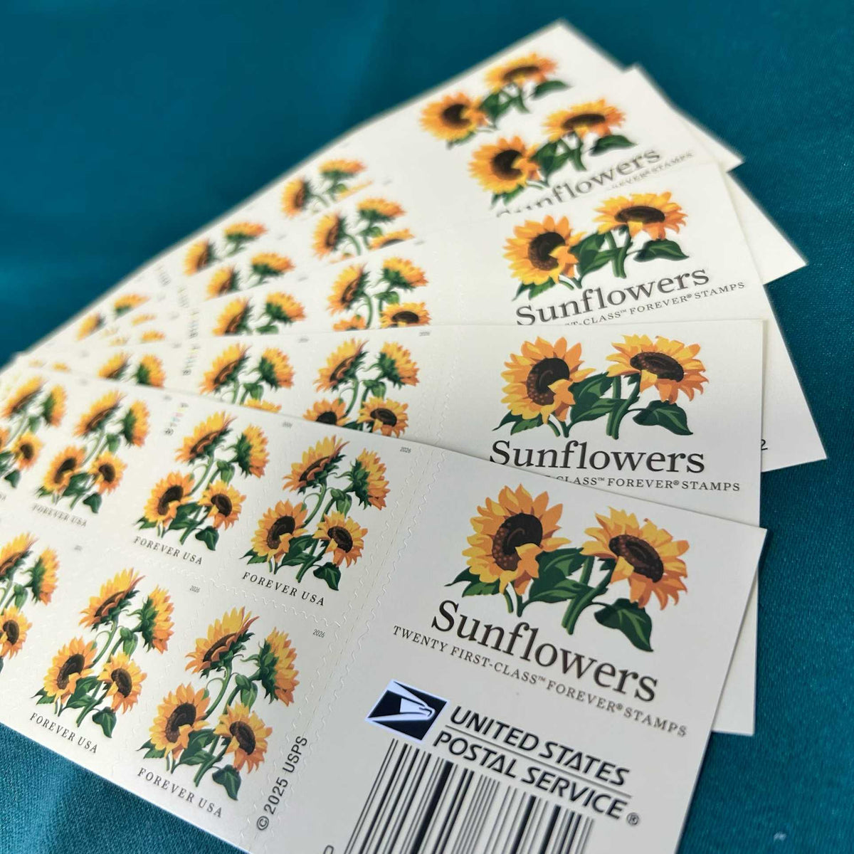 2026 Forever Stamps Sunflowers Stamps, Book of 20 Secondary image