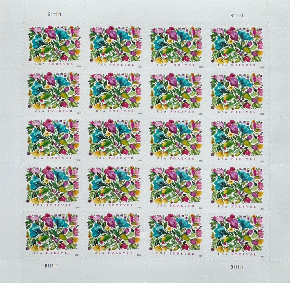 2024 Celebration Blooms Forever stamp pane Main image