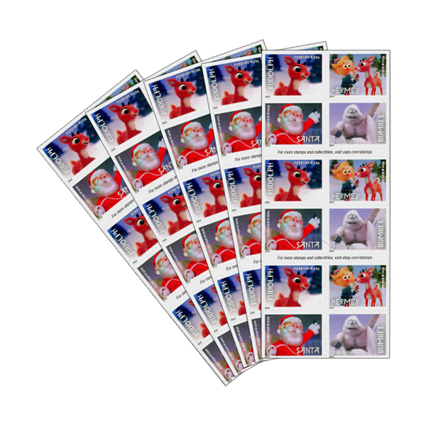 Rudolph stamp booklet front and back