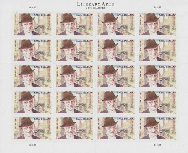 Saul Bellow three-ounce stamp sheet