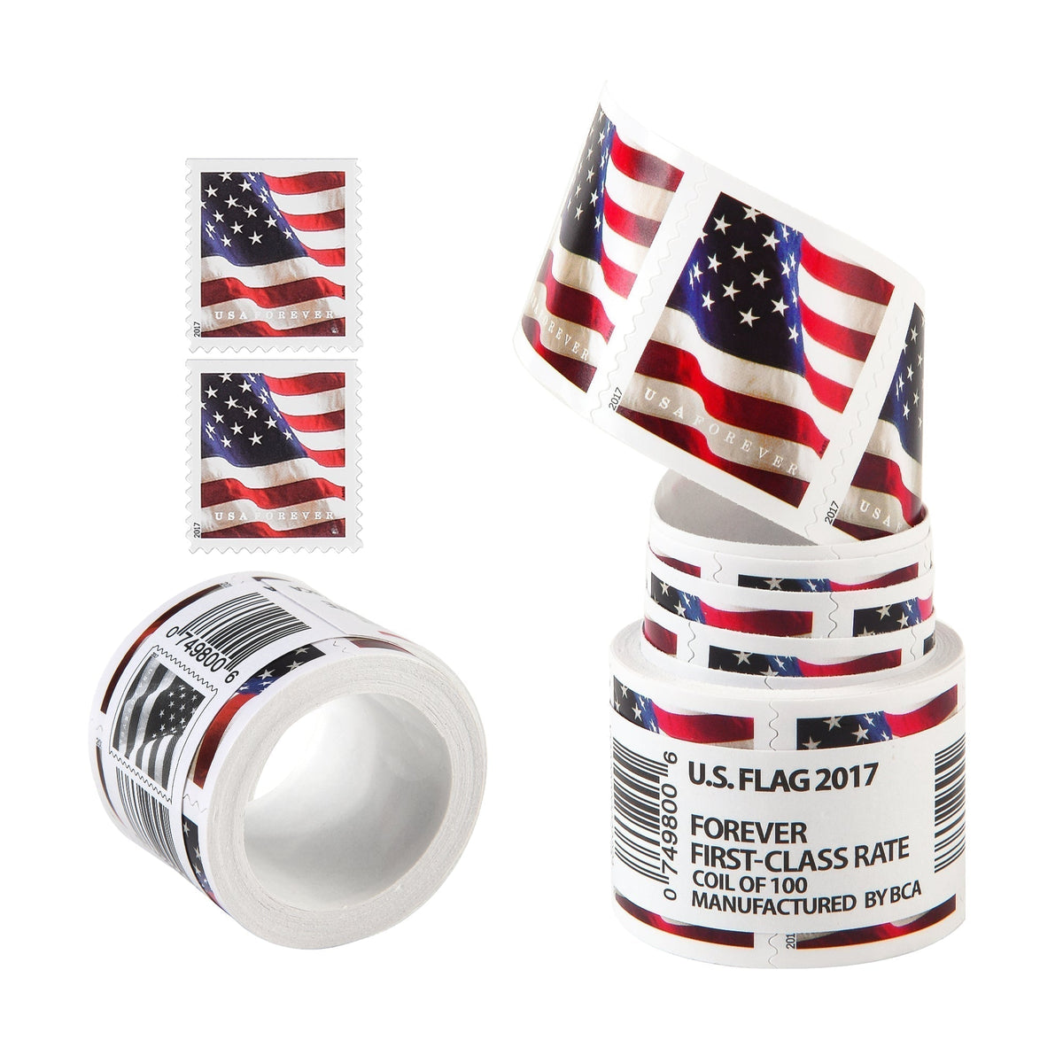 2017 U.S. Flag Forever stamp rolls
