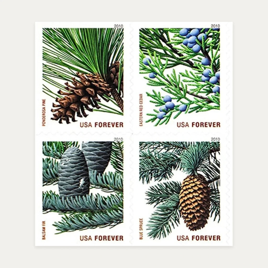 2010 Holiday Evergreens Christmas Forever postage stamps