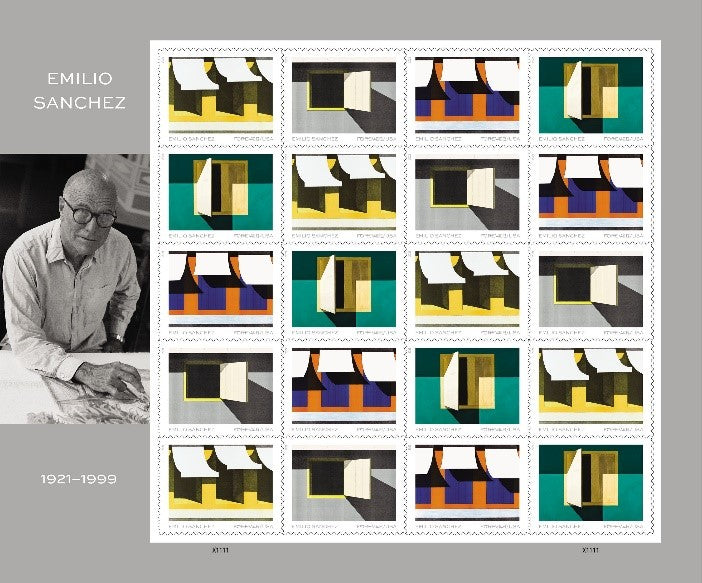 Emilio Sanchez Forever stamp sheet