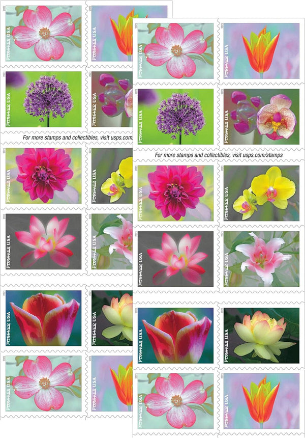 Garden Beauty Forever stamp sheet