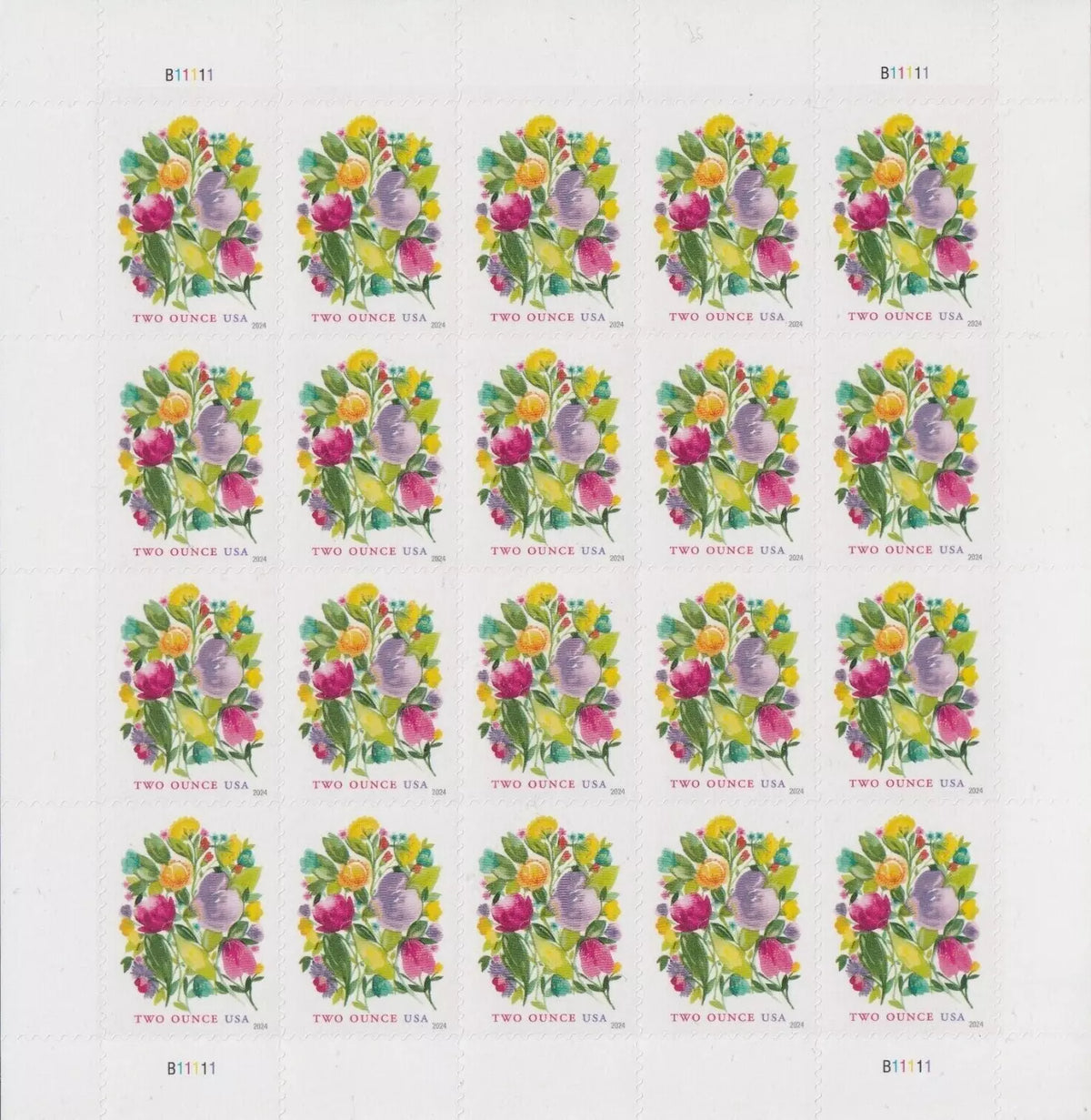 Wedding Blooms two-ounce stamp sheet Main image