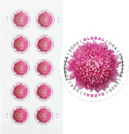 Global Chrysanthemum international stamp strip and single stamp Main image