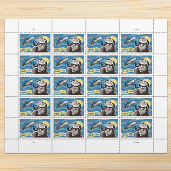 Eugenie Clark Forever stamp pane