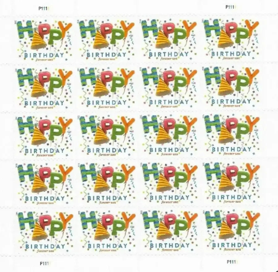 USPS Happy Birthday Forever First Class Postage Stamps Main image