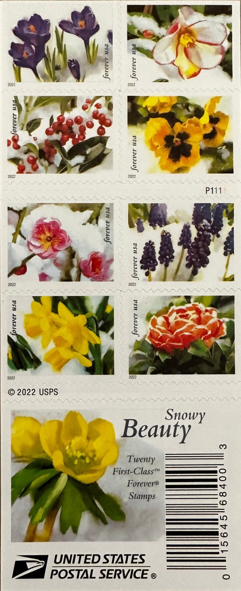 Snowy Beauty Bloom Forever First Class Postage Stamps Secondary image
