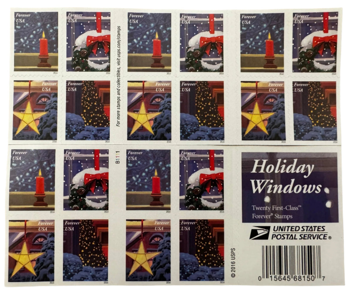 Holiday Windows Forever First Class Postage Stamps Secondary image