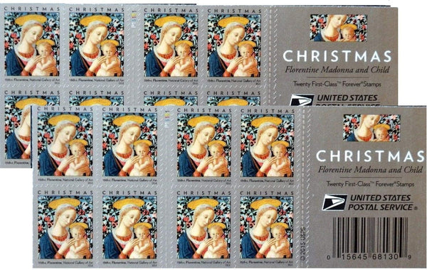 Florentine Madonna and Child Christmas stamp pane