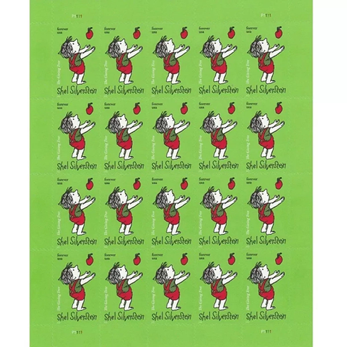 Shel Silverstein Forever stamp pane