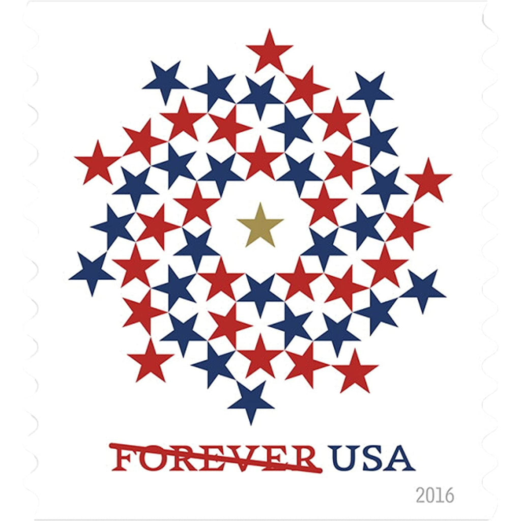 Patriotic Spiral Forever stamp