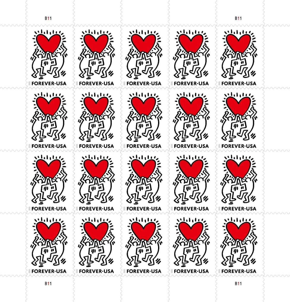 2025 Love Forever stamp sheet