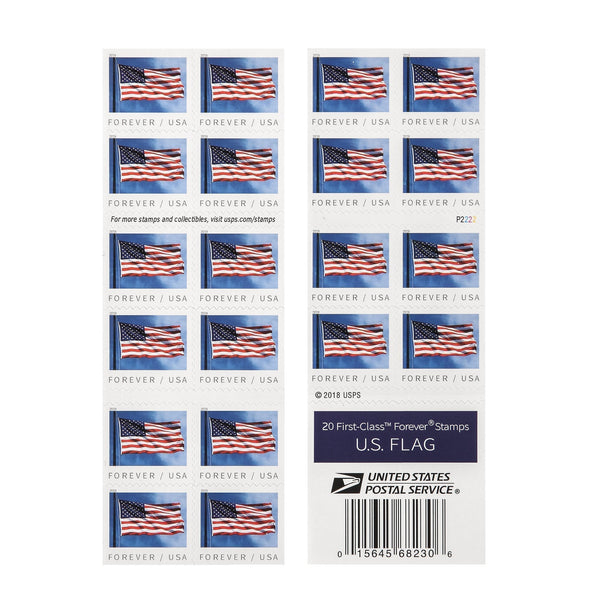 2019 U.S. Flag Forever stamp booklet pane