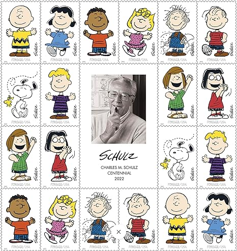Charles Schulz Peanuts Forever stamp sheet Main image