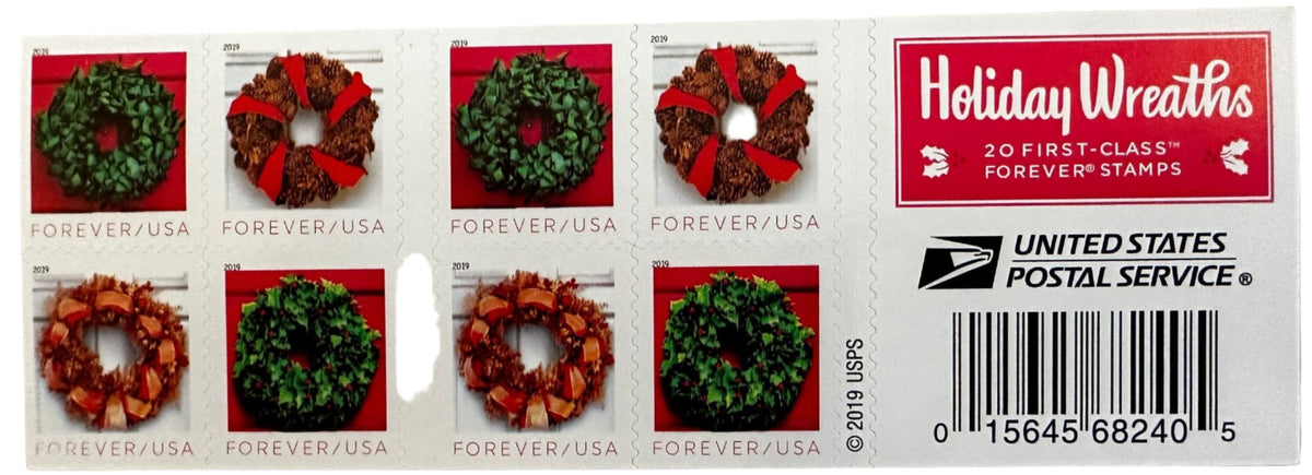 Holiday Wreath Forever First Class Postage Stamps Secondary image